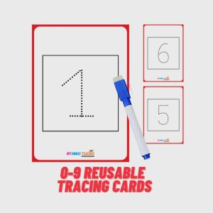 Numbers 0-9 Tracing Reusable Flashcards