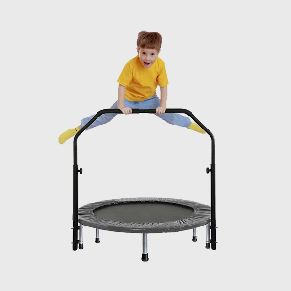 40″ Folding Trampoline With Handrail